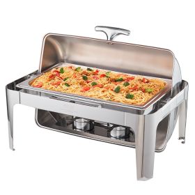 VEVOR Roll Chafing Dish Buffet Complete Set, 8 Qt Stainless Steel