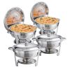 VEVOR Chafing Dish Buffet Set, 6 Qt 4 Pack
