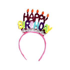 Grevosea Birthday Crown Headband Happy Birthday Accessory
