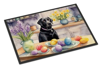NEW Decorating Easter Black Labrador Retriever Doormat