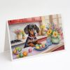 Decorating Easter Dachshund Greeting Cards