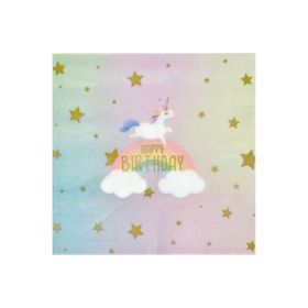 120PCS  Enchanted Unicorn Luncheon Napkins - 6.5" x 6.5"