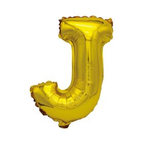 40cm* 12pcsLarge Gold Letter J Balloons