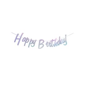 Tatuo Shiny Happy Birthday Banner Sign