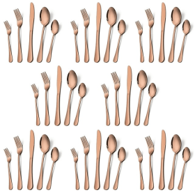 Vesteel 40 Piece Copper Silverware Flatware Set