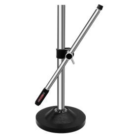 5Core Desktop Mic Stand Universal Desk Microphone Holder Table Top Round Base Stands - MS RBS CH IN