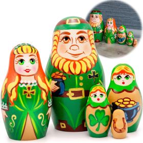 St. Patricks Day Russian Nesting Dolls Set of 5
