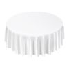 VEVOR White Round Tablecloths 2 Pack, 120 Inches in Diameter