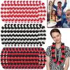 30 Pcs Racing Party Flower Leis Black White Red