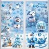 9 Sheets Christmas Window Clings Blue Theme