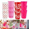 12 Pcs Multi Colors Valentine's Day Plastic Cups