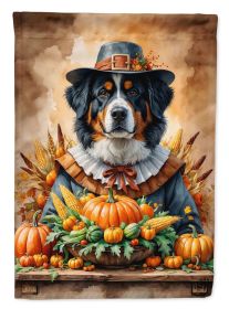Bernese Mountain Dog Thanksgiving House Flag Large Porch
