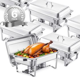 Chafing Dish Buffet Set, 8 Qt 6 Pack