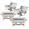 Chafing Dish Buffet Set, 8 Qt 4 Pack, Stainless Steel Chafer