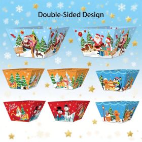 12 Pcs Christmas Paper Snack Trays