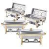 Chafing Dish Buffet Set, 8 Qt 4 Pack