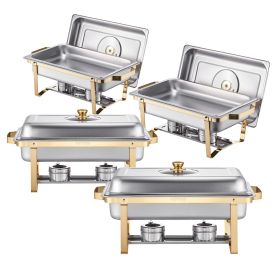 Chafing Dish Buffet Set, 8 Qt 4 Pack