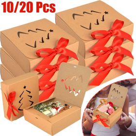 Christmas Gift Boxes with Lids and Red Ribbon  Christmas Tree