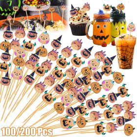 100Pcs Halloween Cocktail Picks 5 Style