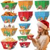 12 Pcs Christmas Paper Food Tray