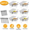 36Pcs Disposable Chafing Dish Buffet Set Food Warmers For Party Buffet