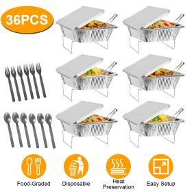 36Pcs Disposable Chafing Dish Buffet Set Food Warmers For Party Buffet