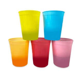Packed Party 5 Ct. 'Drink Up!' Color Changing Cup Stack