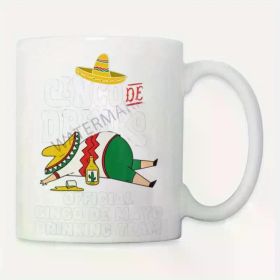 Cinco De Mayo Ceramic Coffee Mug  Sombrero, Pinata