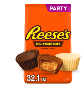 Reese's Miniatures Assorted Flavored Peanut Butter Cups Candy, Party Pack 32.1 oz