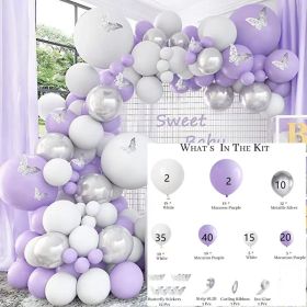 Purple Balloon Arch Set 138 pieces Party Purple Decorations