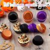 Halloween Foil Cupcake Liners Black Purple Orange Foil