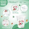 100 Pack Christmas Plastic Disposable Christmas Party Cups