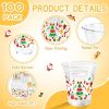 Christmas Clear Plastic Cups 12oz Christmas Disposable Cups