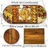 Magnetic Acacia Wood Charcuterie Board with Handles