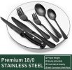 Silverware Set with Steak Knives Steel Tableware Cutlery Set