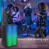 Portable Wireless Party Speaker 8in Colorful Lights