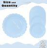 50 Pieces Light Blue Paper Plates 7 Inch Baby Blue