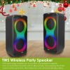 Portable Wireless Party Speaker with 7 Colorful Lights