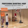 Basketball Hoop, 7.6-10 ft Adjustable Height Portable Backboard System, 50 inch Basketball Hoop & Goal, Kids & Adults Basketball Set with Wheels