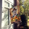 Samoyed Thanksgiving House Flag Porch Sleeve Pole