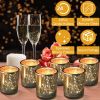 24Pcs Gold Votive Tealights Candle Holders