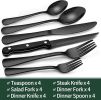 Silverware Set with Steak Knives Steel Tableware Cutlery Set