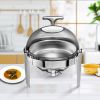 SOGA 4X 6L Round Chafing Stainless Steel Food Warmer