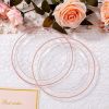 100PCS Clear Rose Gold Plastic Plates Disposable - for Parties