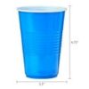 Celebrate Disposable Plastic Party Cups – Electric Blue, 16 oz