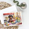 Decorating Easter Dachshund Greeting Cards