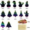 Christmas Scratch Paper Xmas Tree Snowman