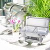 SOGA Double Tray Stainless Steel Chafing Catering Dish