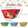 12 Pcs Christmas Paper Snack Trays