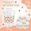 Christmas Clear Plastic Cups 12 Oz Gingerbread Men